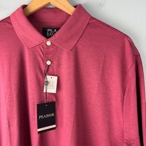 NEW Jos A Bank Traditional Fit Polo Shirt Men's Size XL‎ Red Cotton Short Sleeve